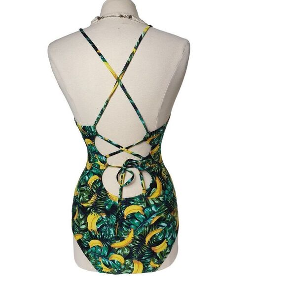 Women's Swimsuit L Sexy Slimming Tummy Control Strappy One Piece size Lg NWOT - Picture 4 of 9